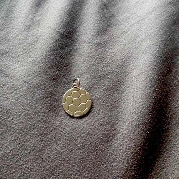 Silver soccer ball charm to add onto bracelet or - Picture 4 of 7